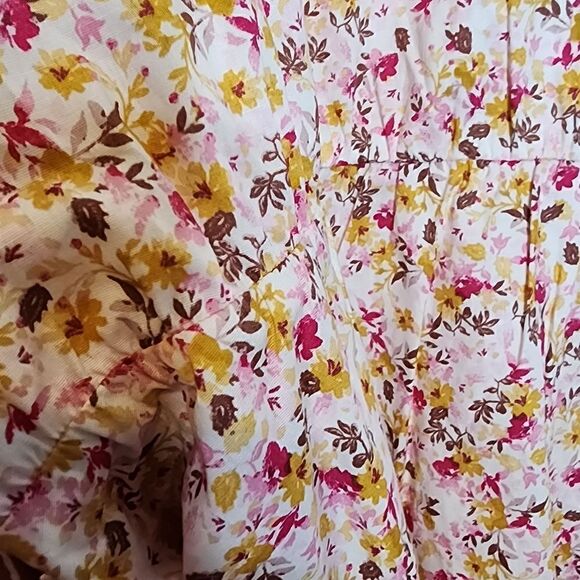 6X 30W Torrid Pink Ditsy Floral Poplin Shirt Dress Collared Belt Button Up Pocke - Picture 4 of 7